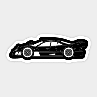 CLK GTR White Outline Sticker